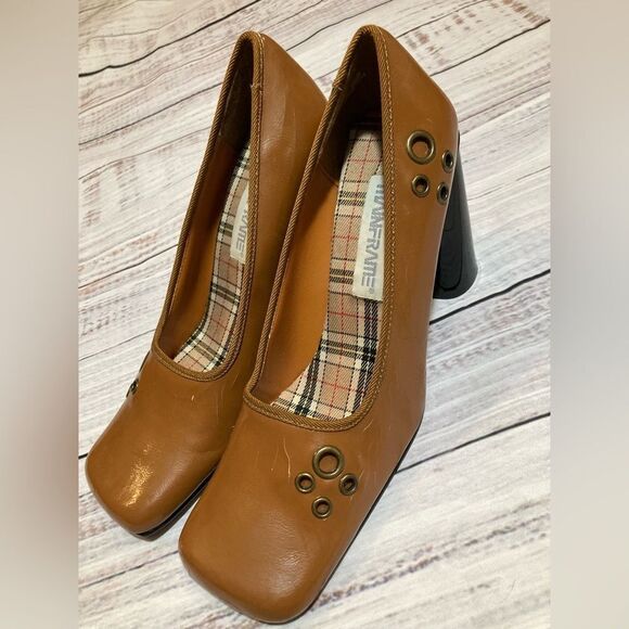 Mainframe Retro Women’s Chunky Heels 70s style 90s shoes size 6 Square Toe - Picture 10 of 14